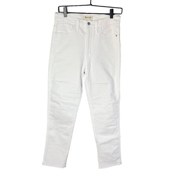 Madewell Women’s Size 27 Stovepipe Jeans in Pure White / Style MC636 - Picture 2 of 9